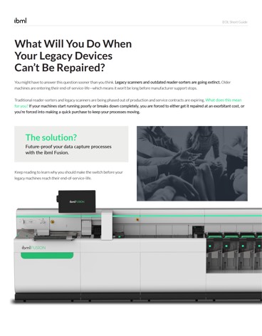 ibml FUSiON high volume scanner guide